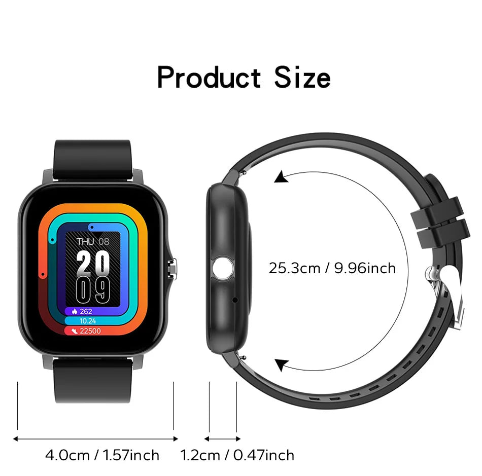 2024 New in Smart Watch Women Men Smartwatch Touch Dial Bluetooth Call Music For Android IOS Fitness Tracker Sport Smartwatch