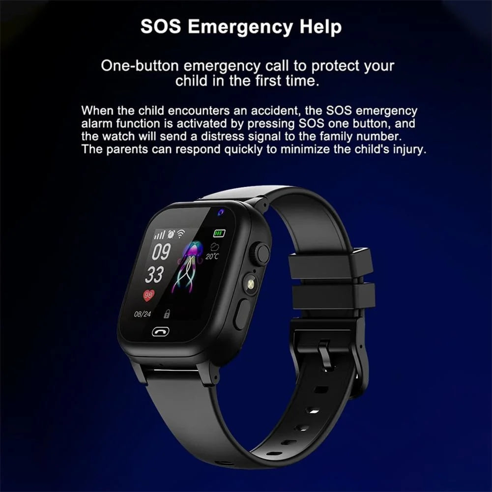 4G Smart Watch to SOS GPS Call LBS Tracker Location Sim Card Children Watches Multifunctional Clock Camera Chat Waterproof Watch