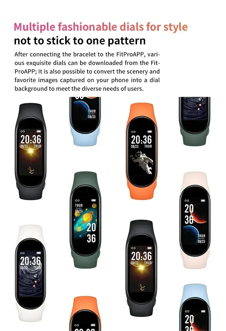 2024 M8 Smart Watch Color Screen Step Counting Multi Sport Mode Message Reminder Photography Music Remote Control Smart Band