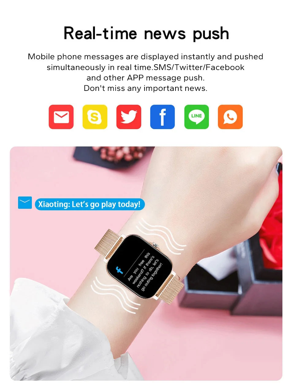 2024 NEW SmartWatch Android Phone 1.44" Color Screen Full Touch Custom Dial Smart Watch Women Bluetooth Call Smart Watch Men