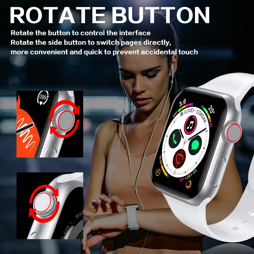 2024 Smart Watch Android Phone 1.56'' Inch Color Screen Bluetooth Call Blood Oxygen/Pressure Monitoring Smart Watch Women Men