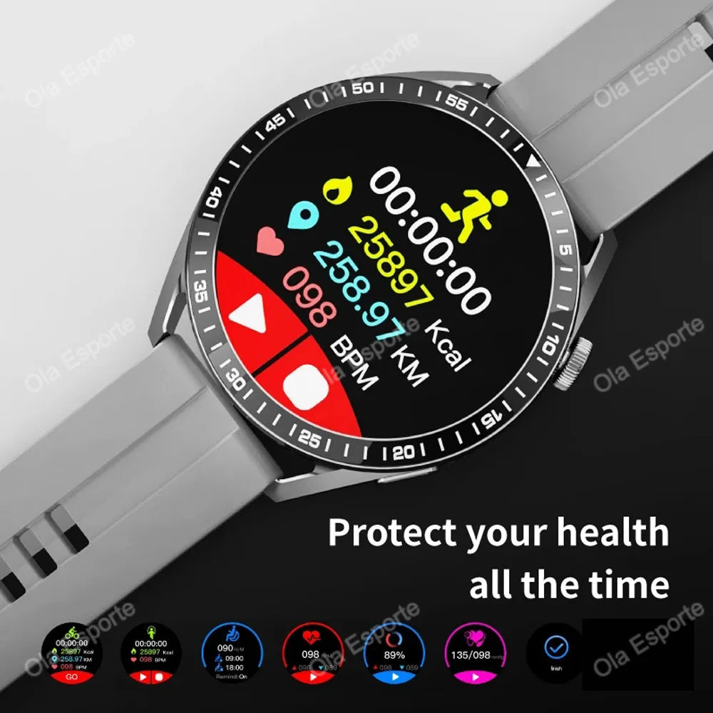 For Android IOS Smart Watch Men 240*240 IPS Screen Bluetooth Calls Smarthwhatch Heart Rate Monitoring Smartwatch Women 2024 New