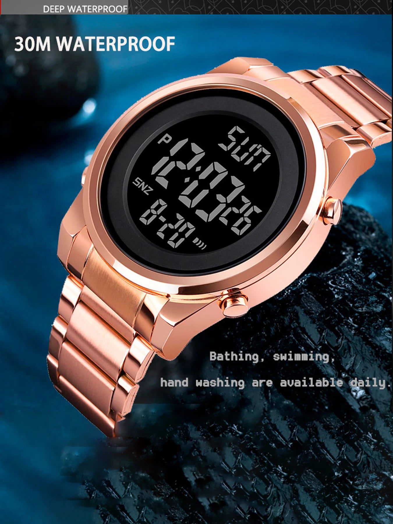 MAIKL LED Digital Watches Men 2 Time Electron Wristwatch Military Countdown Waterproof Sports Alarm Men Clock reloj hombre