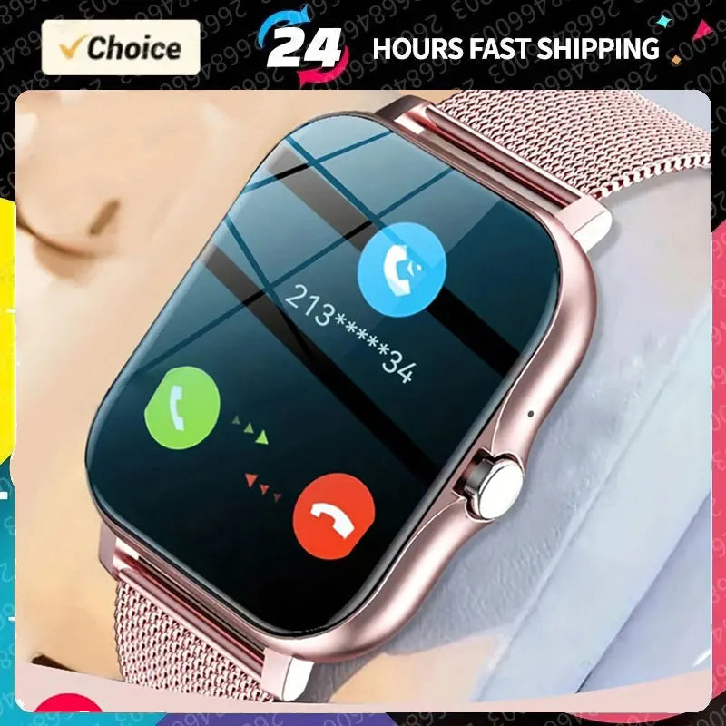 2024 New in Smart Watch Women Men Smartwatch Touch Dial Bluetooth Call Music For Android IOS Fitness Tracker Sport Smartwatch