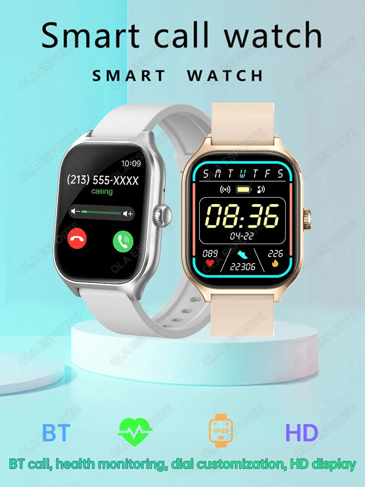 2024 New Smartwatch for Men Women 2.01" Big Color Screen Bluetooth Call Smart Watch Sports Health Monitoring Watch Step Counting