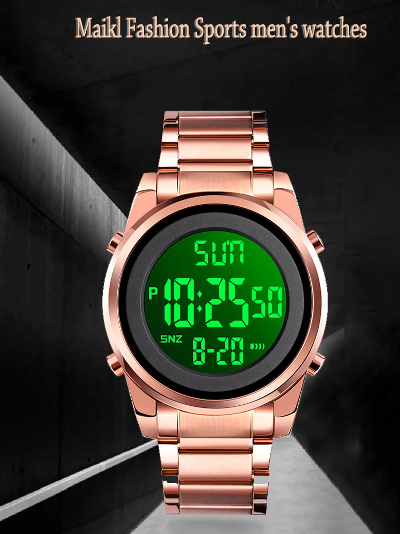 MAIKL LED Digital Watches Men 2 Time Electron Wristwatch Military Countdown Waterproof Sports Alarm Men Clock reloj hombre