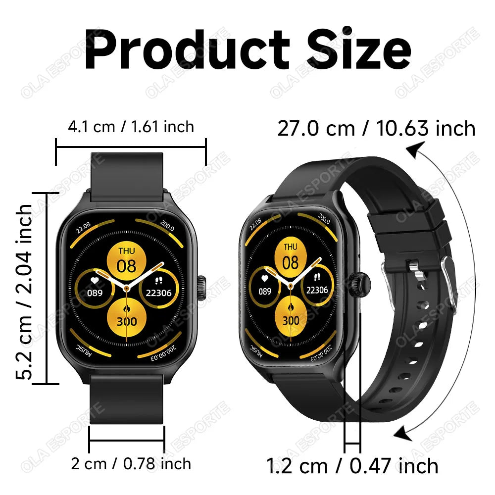 2024 New Smartwatch for Men Women 2.01" Big Color Screen Bluetooth Call Smart Watch Sports Health Monitoring Watch Step Counting