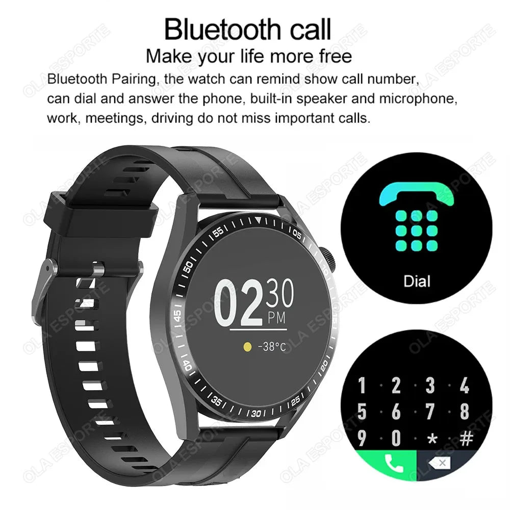 For Android IOS Smart Watch Men 240*240 IPS Screen Bluetooth Calls Smarthwhatch Heart Rate Monitoring Smartwatch Women 2024 New