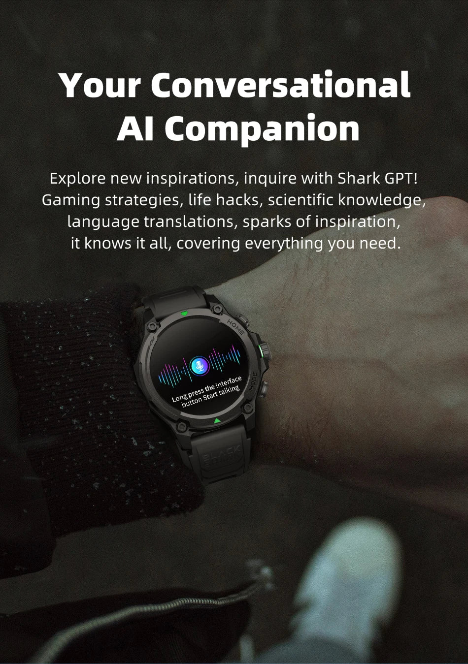 [World Premiere]Blackshark GS3 Smart Watch Global Version 1.43" AMOLED Display 5ATM AI Watch Faces GPS Satellite Positioning