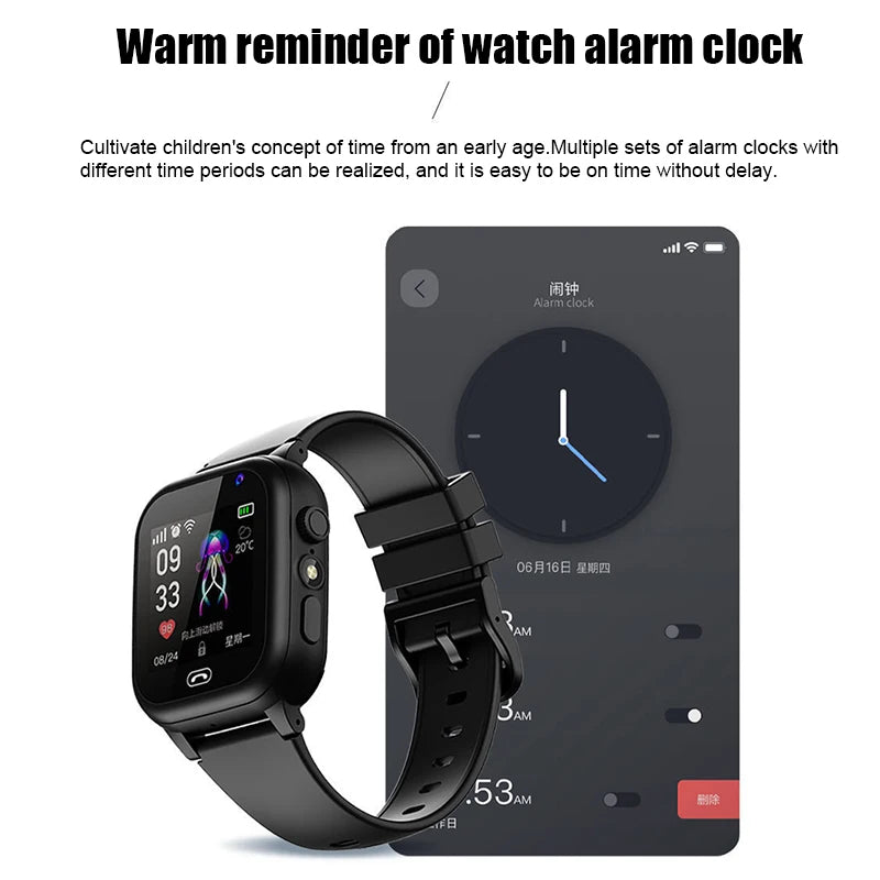 4G Smart Watch to SOS GPS Call LBS Tracker Location Sim Card Children Watches Multifunctional Clock Camera Chat Waterproof Watch