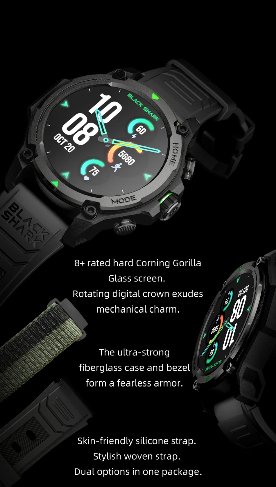 [World Premiere]Blackshark GS3 Smart Watch Global Version 1.43" AMOLED Display 5ATM AI Watch Faces GPS Satellite Positioning