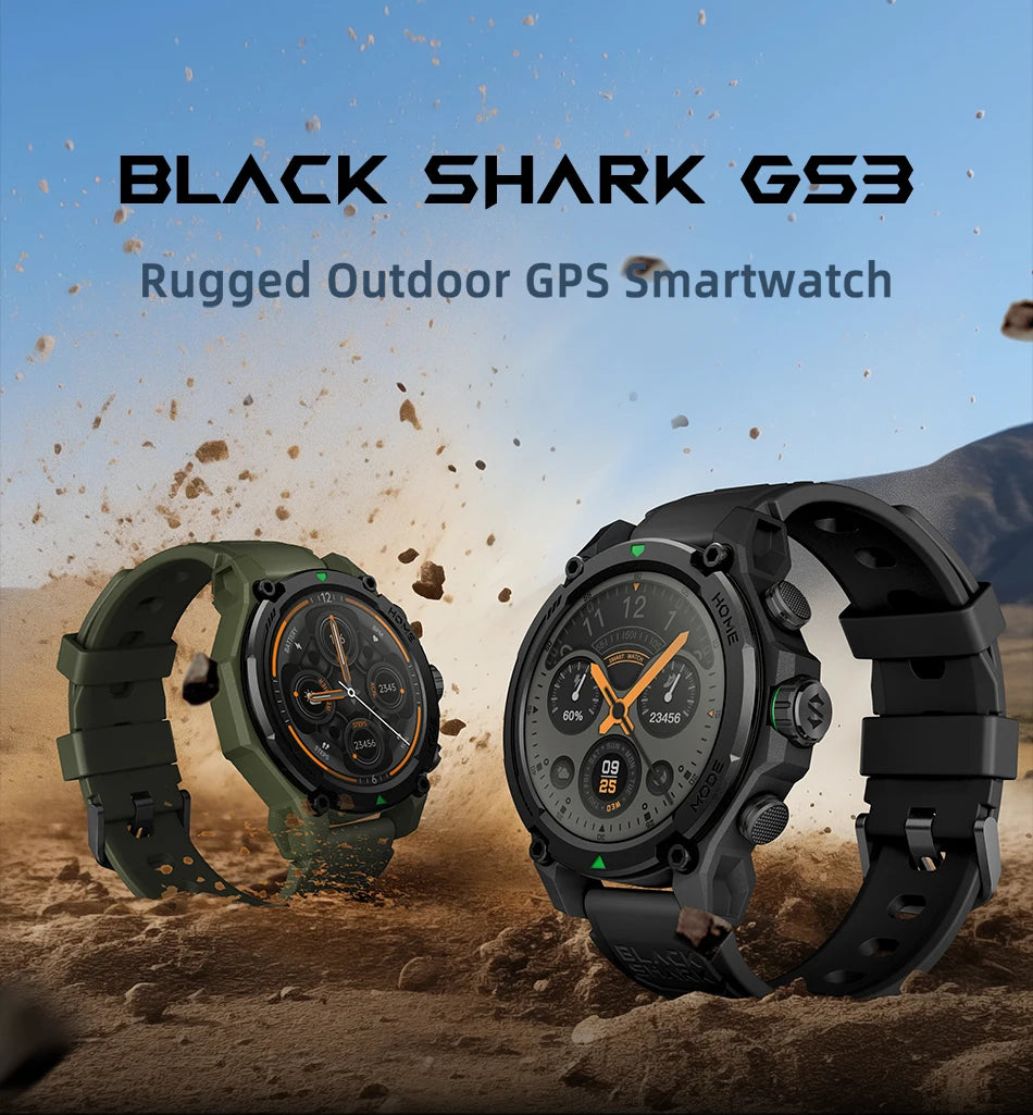 [World Premiere]Blackshark GS3 Smart Watch Global Version 1.43" AMOLED Display 5ATM AI Watch Faces GPS Satellite Positioning