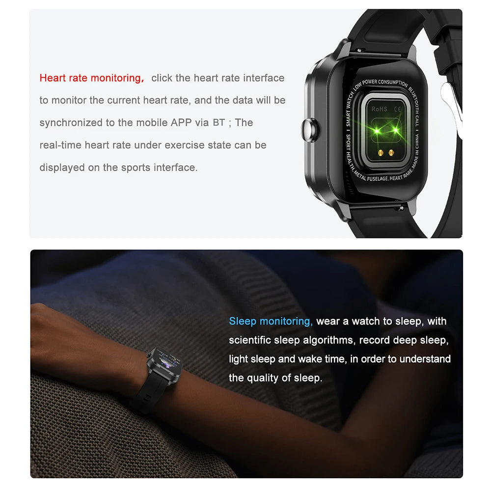 D8Pro Headset Smart Watch TWS 2 In 1 Wireless Bluetooth Headphones Blood Pressure Heart Rate Testing Sports Smartwatch Earphones