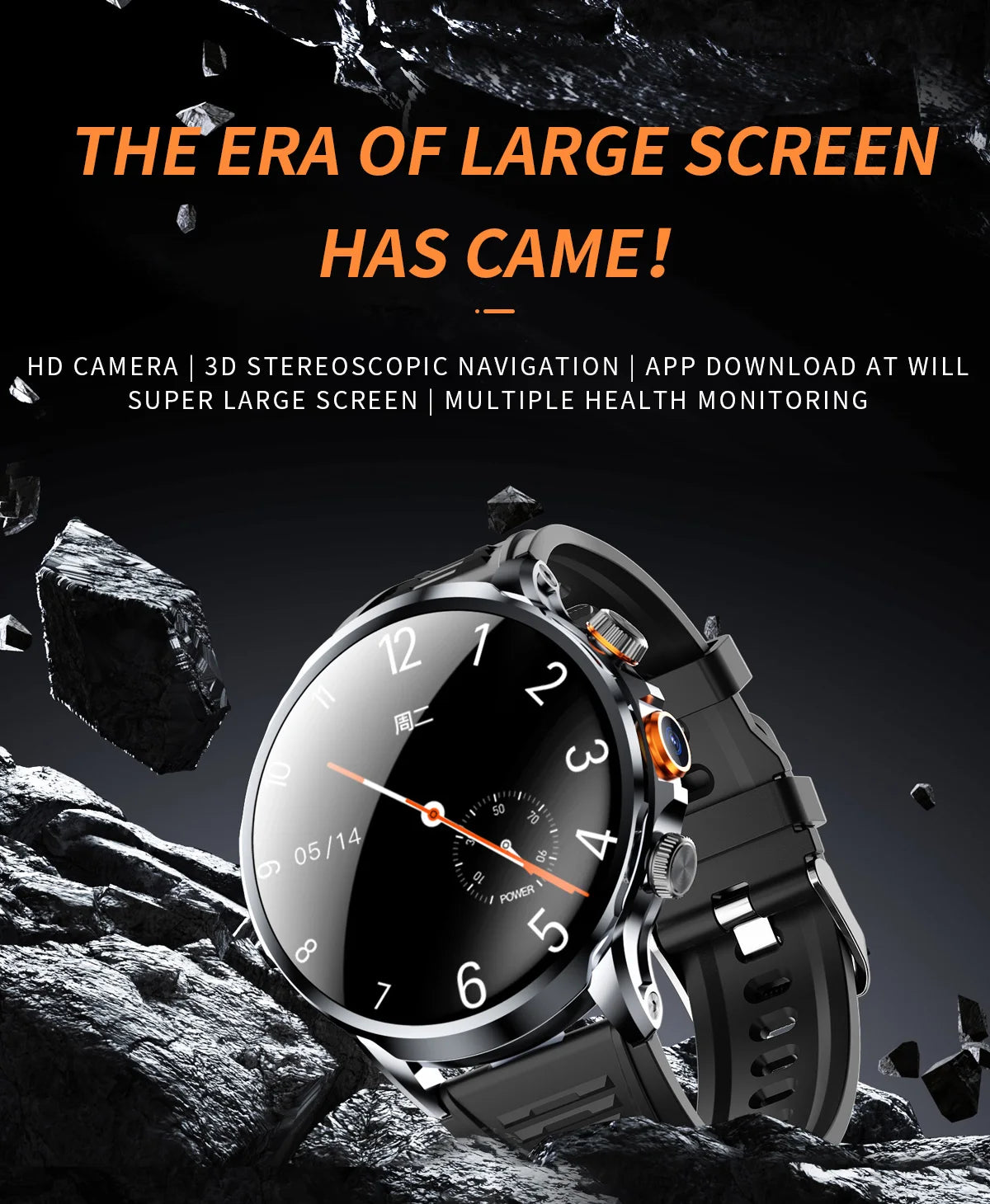 4G/5G Call Smart Watch GPS WIFI High Definition Shooting 98% Adobe RGB Video Call NFC 3D positioning navigation 128GB Smartwatch