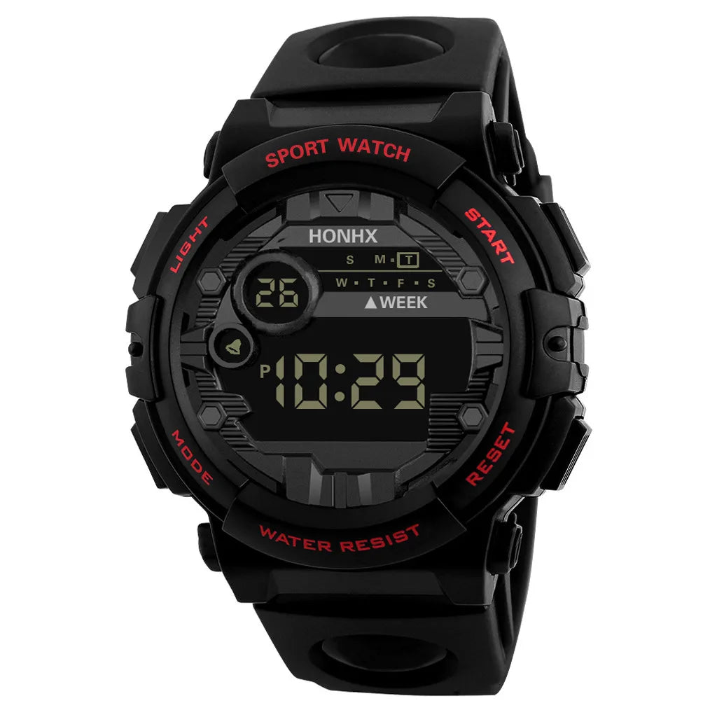 Men'S Sports Watch Simple Style Luminous Date Digital Watch Multifunctional Smart Watch Waterproof Led Digital Watches Reloj